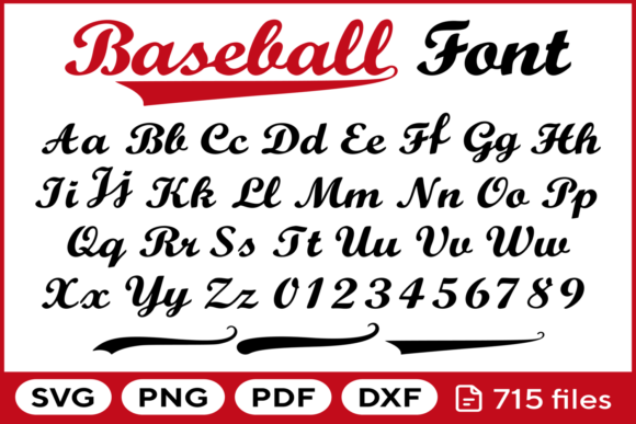 Baseball Font Svg Png Pdf Dxf: A Designer's Versatile Asset