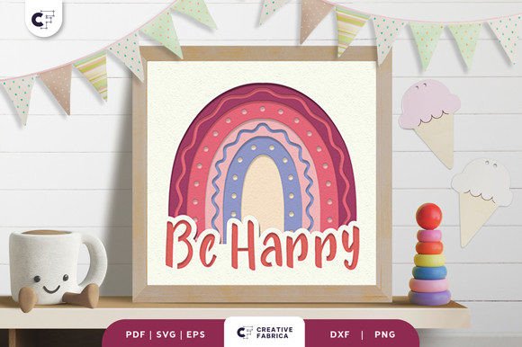 Bring Joy to Your Craft with the Be Happy Boho Rainbow
