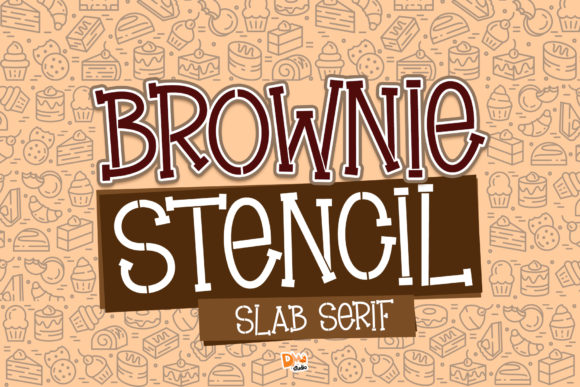 Brownie Stencil: A Playful Slab Serif for Creative Projects