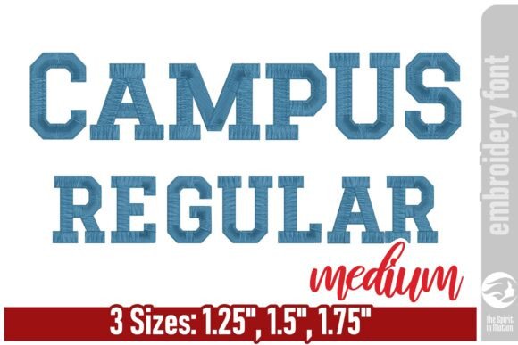 Campus Regular Embroidery Font: A Bold Athletic Choice