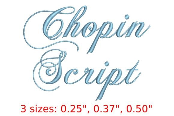Chopin Script Embroidery Font: Elevate Your Stitchwork
