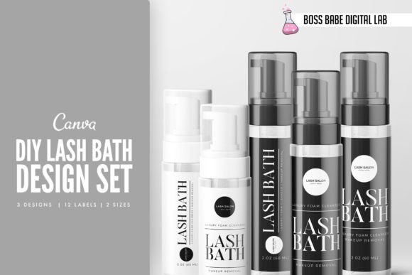 Custom Lash Shampoo Bottle Label Templates for Your Brand