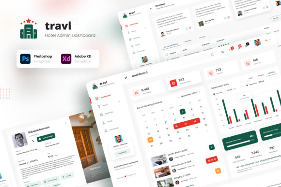 Designing a Stunning Hotel Admin Dashboard with Travl