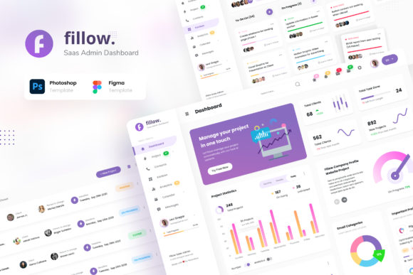 Fillow - Saas Admin Dashboard UI: A Template for Clarity and Control