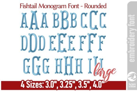 Fishtail Monogram Font - Rounded / L: A Guide for Crafters and Designers