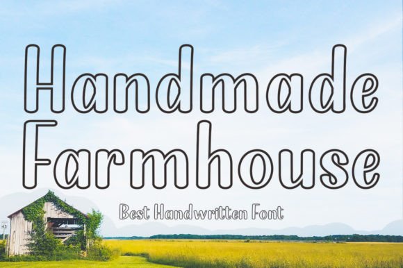 Handmade Farmhouse Outline: A Cozy Font for Authentic Branding