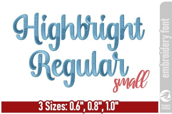 Highbright Script Embroidery Font - S: Modern Flair for Projects