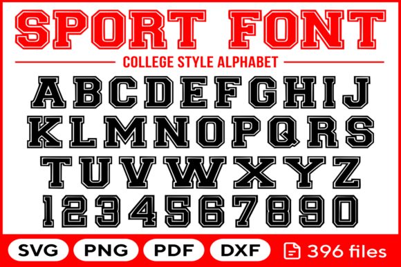 Mastering the Field: Sport Font SVG, PNG, PDF, and DXF Assets