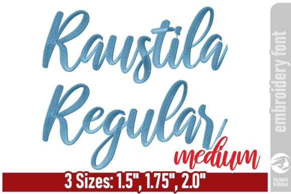 Raustila Embroidery Font - Medium: Stitching Elegance Into Every Thread