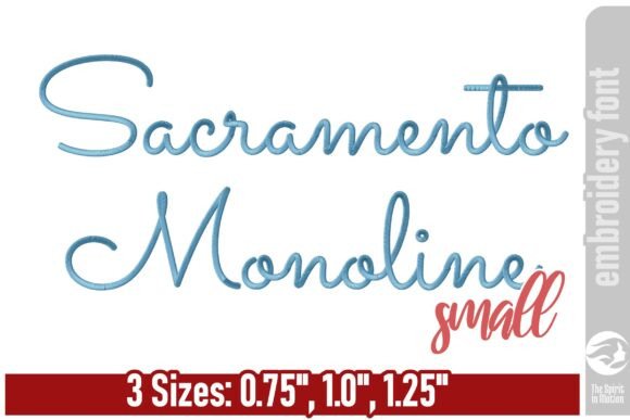 Sacramento Monoline Embroidery Font: Retro Elegance for Modern Stitching