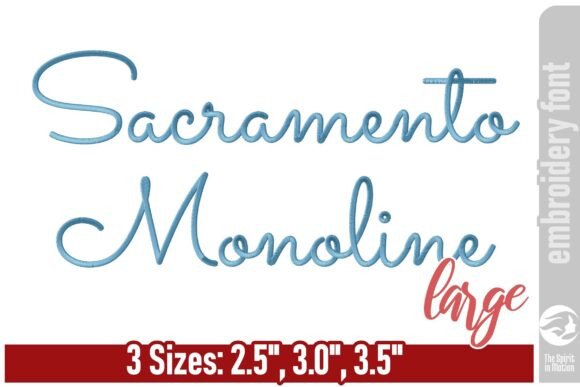 Sacramento Monoline Embroidery Font: Retro Elegance for Modern Stitching