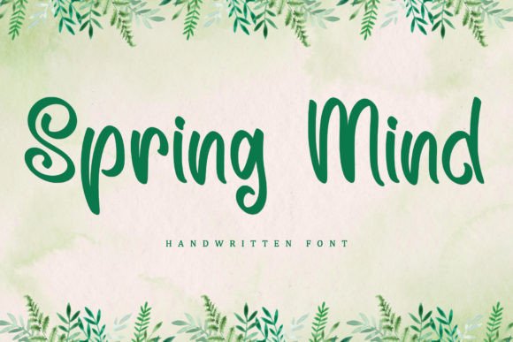 Spring Mind: A Handwritten Font for Romantic Design Projects