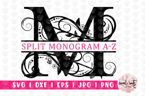 Swirl Floral Split Monogram - Alphabets: A Designer's Guide
